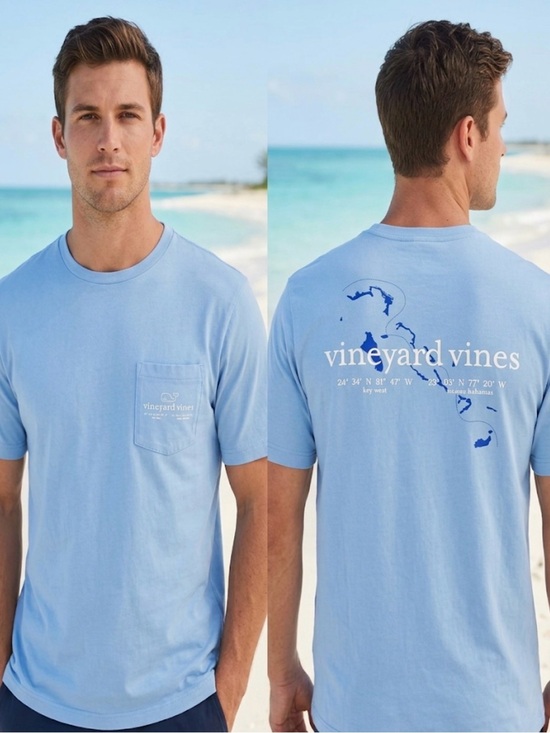 Vineyard Vines Other - Vineyard Vines Men’s Short Sleeve Graphic Whale , Key West, Bahamas T Shirt  M